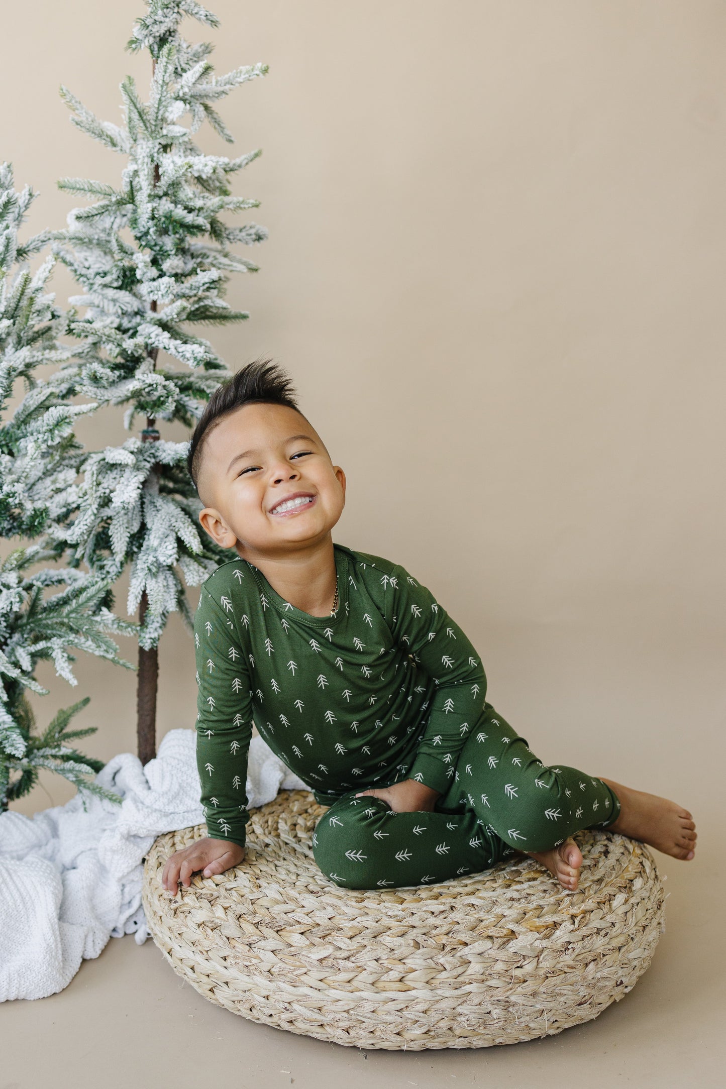 Christmas Tree Bamboo Pajamas - 2pc Set by Little Joy Co., product view 7