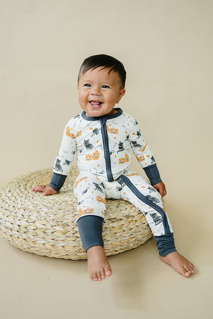Boo Crew Bamboo Zippy Romper by Little Joy Co., product view 2