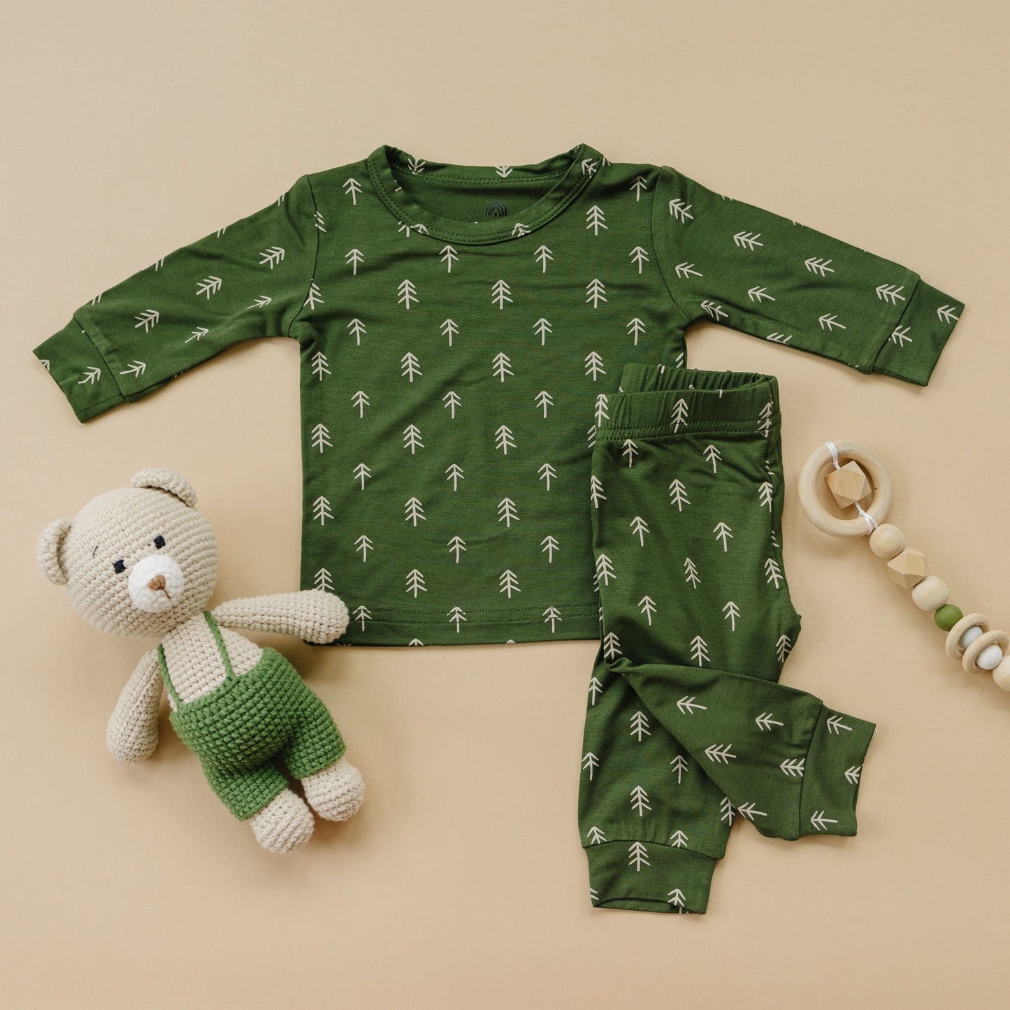 Christmas Tree Bamboo Pajamas - 2pc Set by Little Joy Co., product view 5