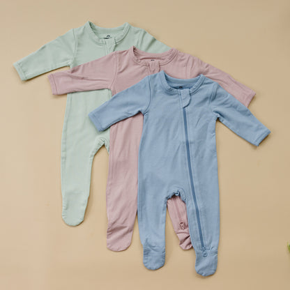 Bamboo Footed Bamboo Zippy Pajamas by Little Joy Co.