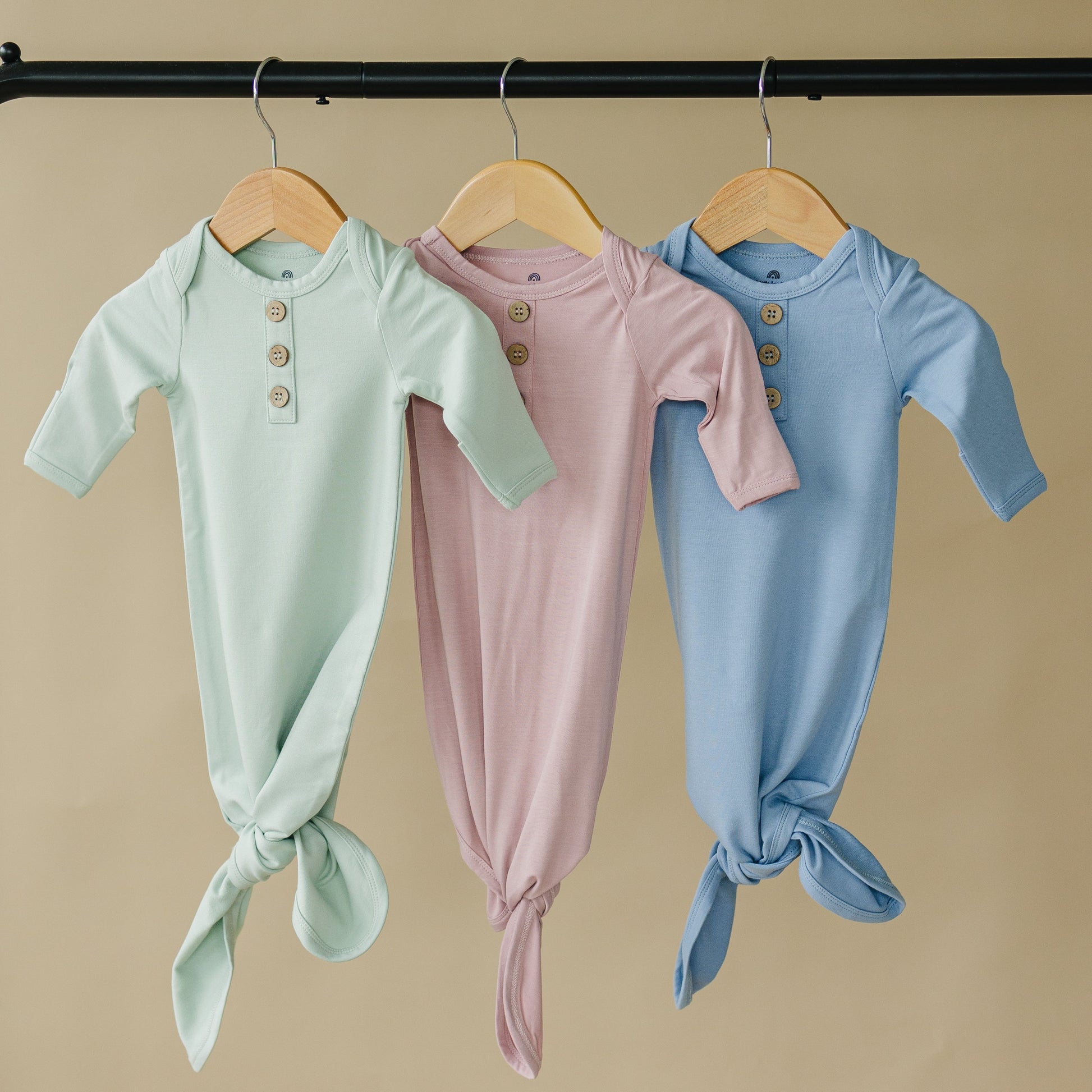 Newborn Bamboo Gown & Hat Set by Little Joy Co., product view 2