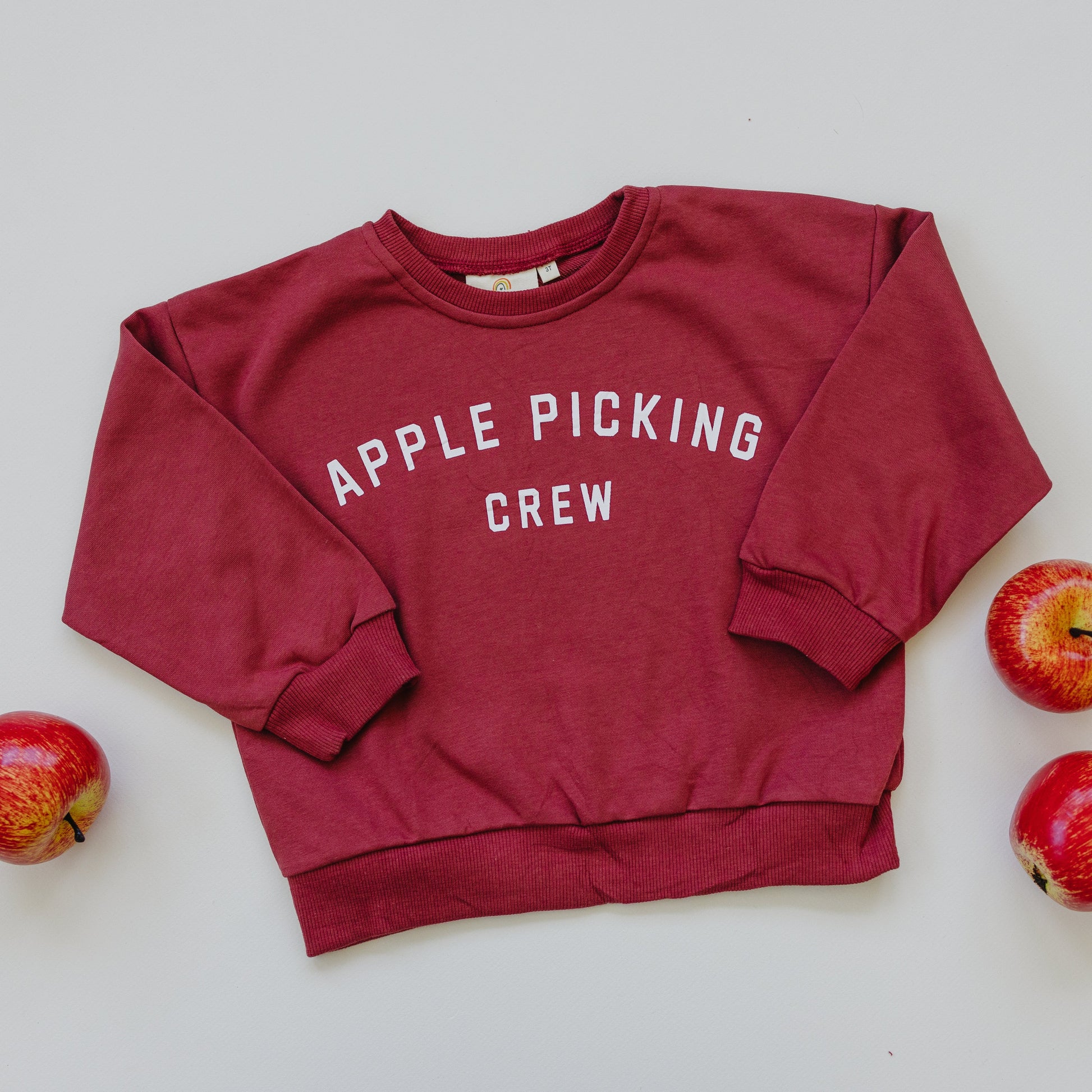 Apple Picking Crew Crewneck Sweatshirt by Little Joy Co., product view 2