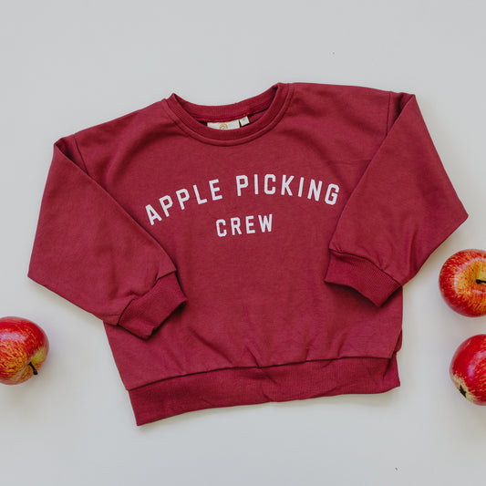 Apple Picking Crew Crewneck Sweatshirt by Little Joy Co., product view 2