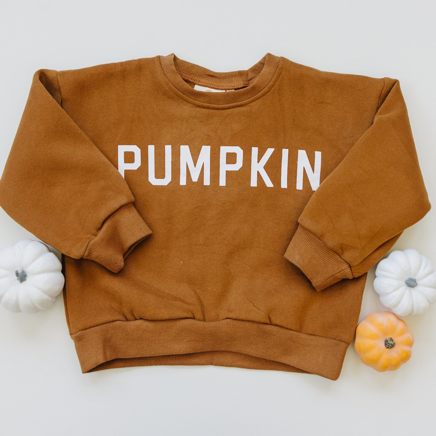 Pumpkin Crewneck Sweatshirt by Little Joy Co., product view 2