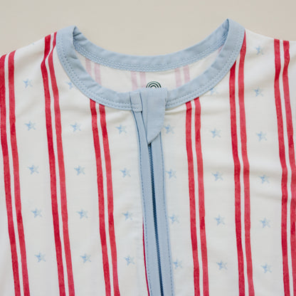 Stars & Stripes Bamboo Shorty Pajamas by Little Joy Co., product view 8