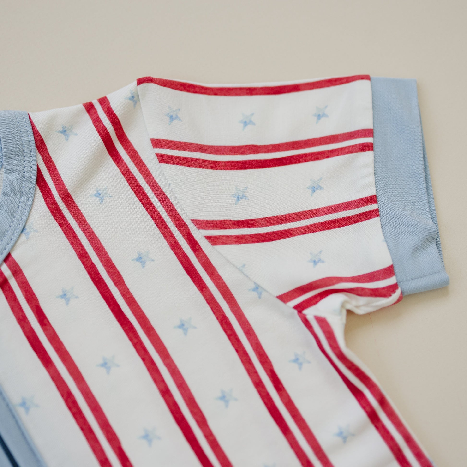 Stars & Stripes Bamboo Shorty Pajamas by Little Joy Co., product view 9