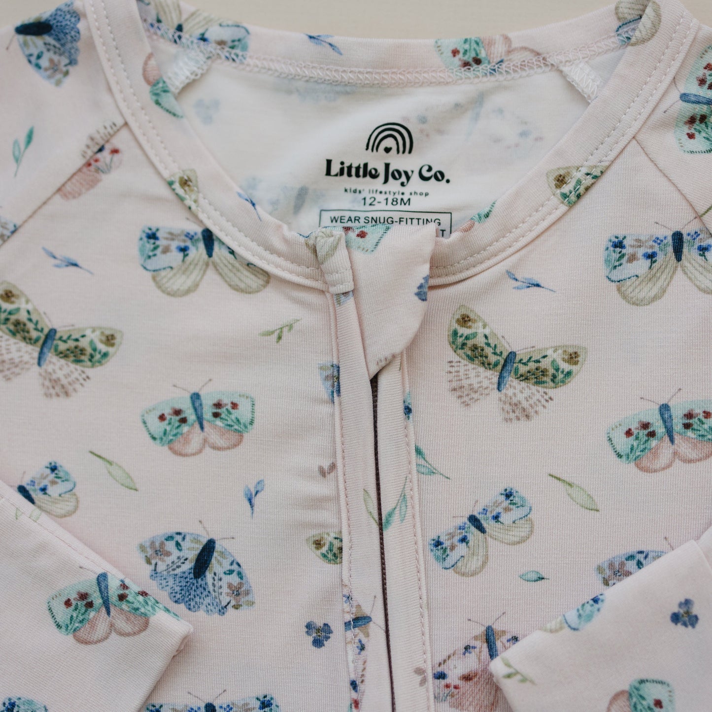 Luna Moths Bamboo Zippy Pajamas by Little Joy Co., product view 5