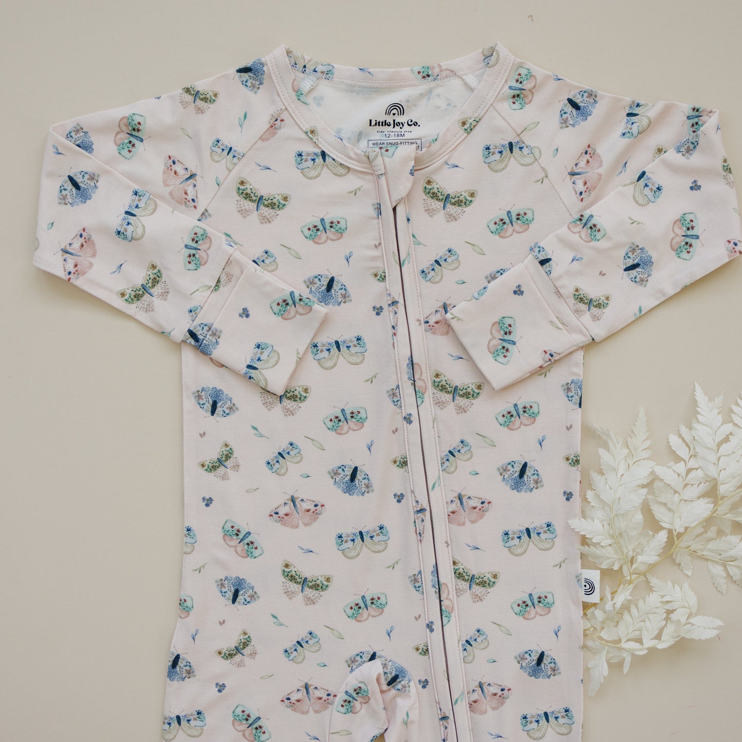 Luna Moths Bamboo Zippy Pajamas by Little Joy Co., product view 7
