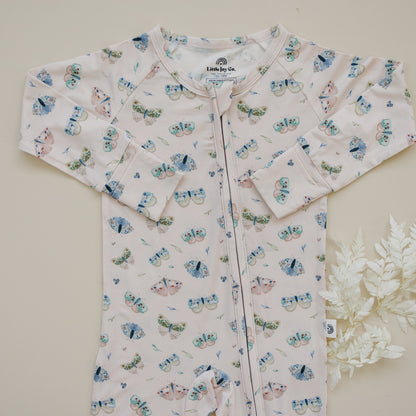 Luna Moths Bamboo Zippy Pajamas by Little Joy Co., product view 7
