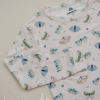 Luna Moths 2pc Bamboo Pajamas by Little Joy Co., product view 2