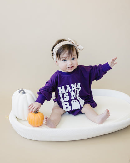 Mama Is My Boo Bamboo Sweatshirt Romper by Little Joy Co., product view 4