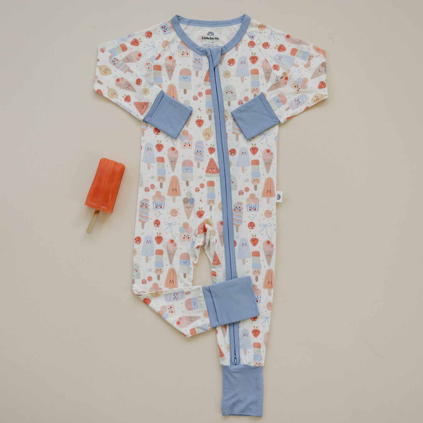 Sweet Summertime Bamboo Zippy Pajamas by Little Joy Co., product view 4