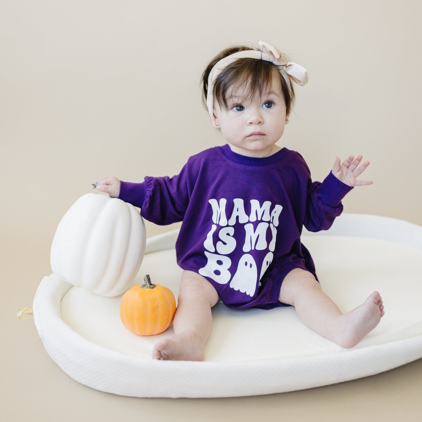 Mama Is My Boo Bamboo Sweatshirt Romper by Little Joy Co.