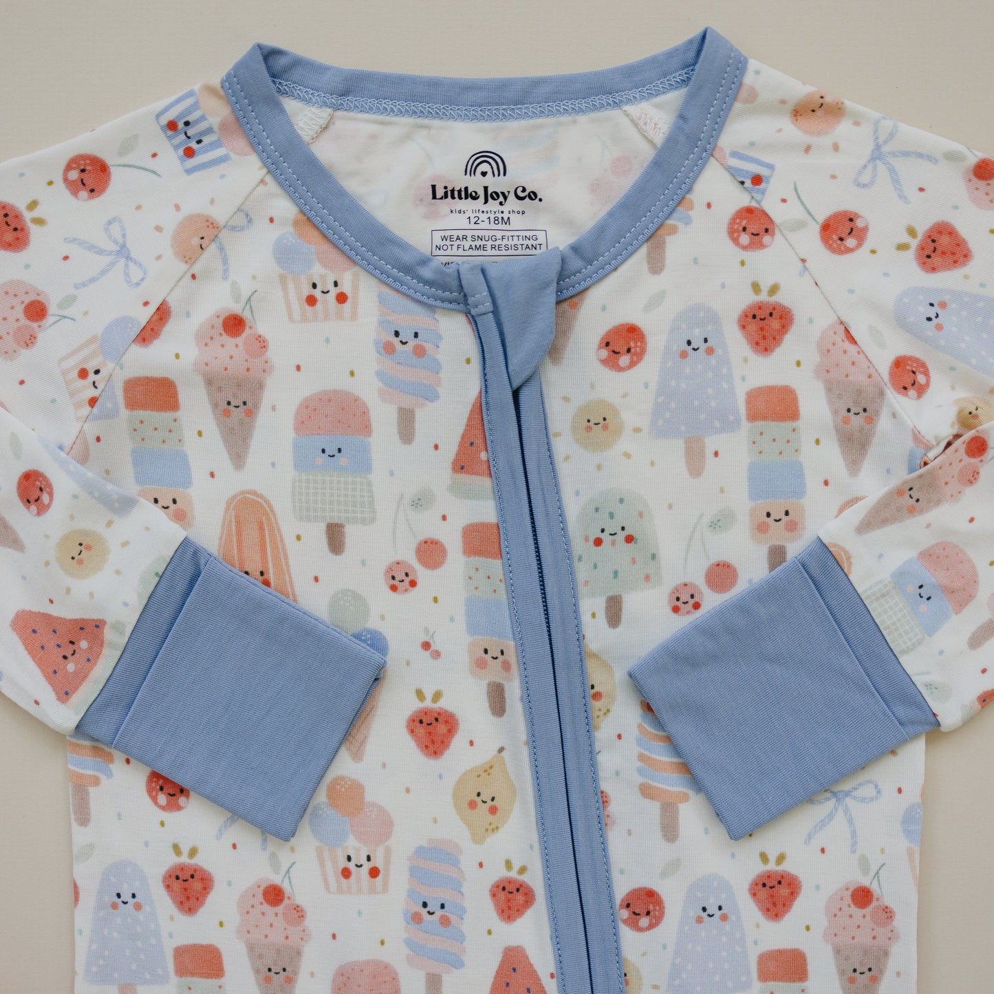 Sweet Summertime Bamboo Zippy Pajamas by Little Joy Co., product view 3