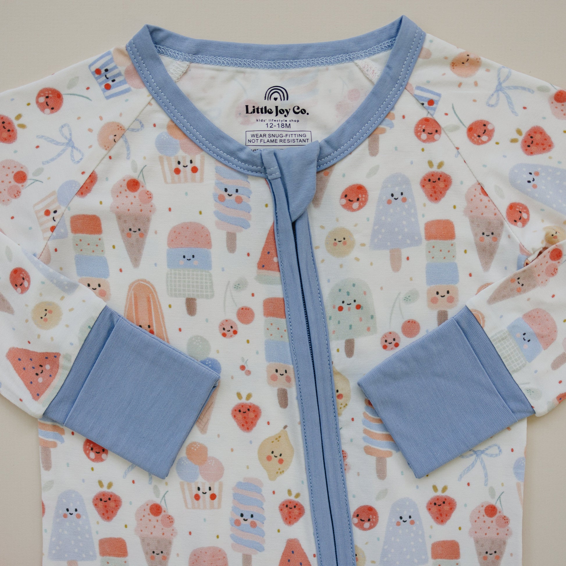 Sweet Summertime Bamboo Zippy Pajamas by Little Joy Co., product view 3