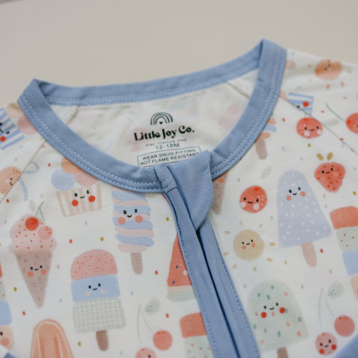 Sweet Summertime Bamboo Zippy Pajamas by Little Joy Co., product view 2