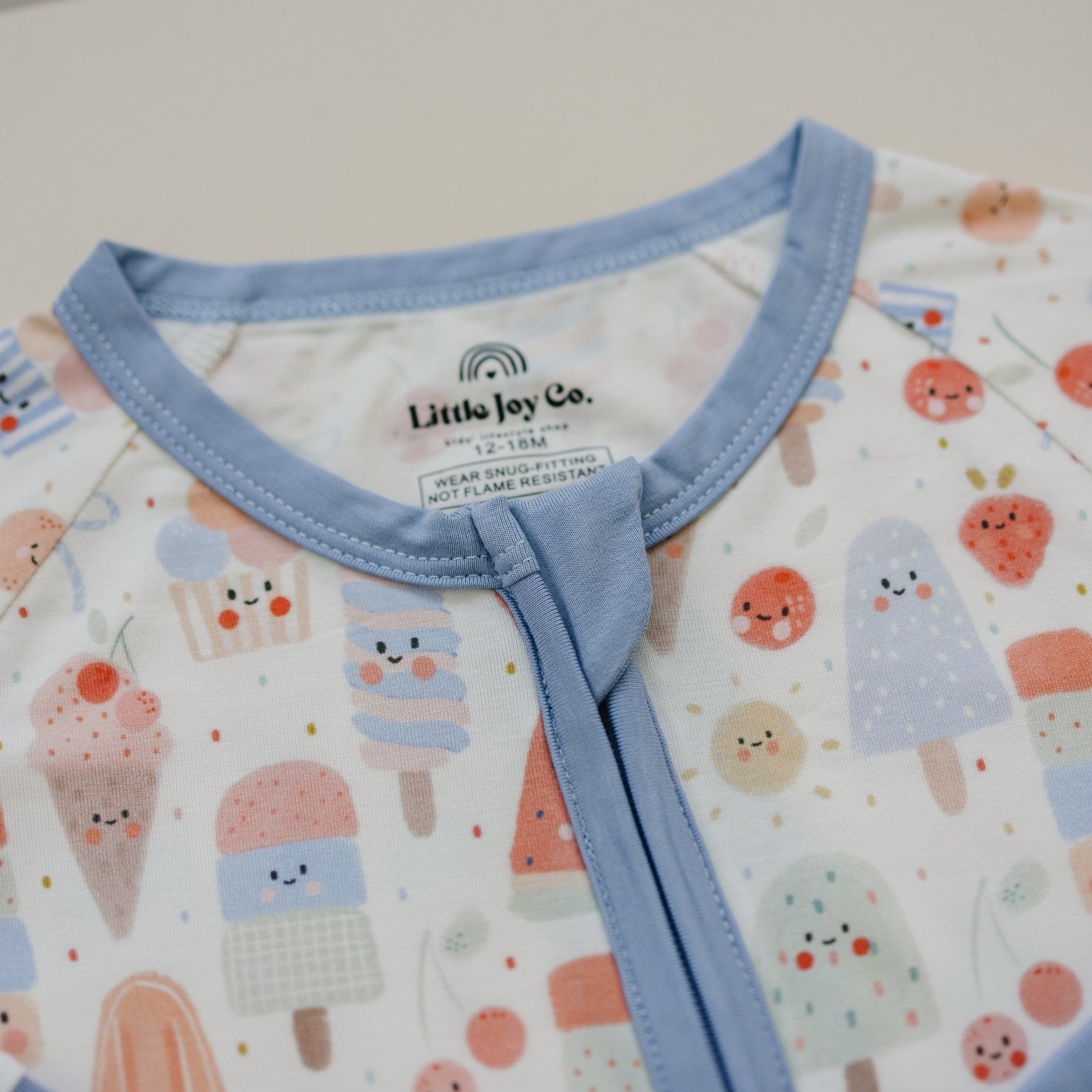 Sweet Summertime Bamboo Zippy Pajamas by Little Joy Co., product view 2