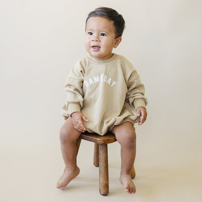Gameday Sweatshirt Bubble Romper by Little Joy Co.