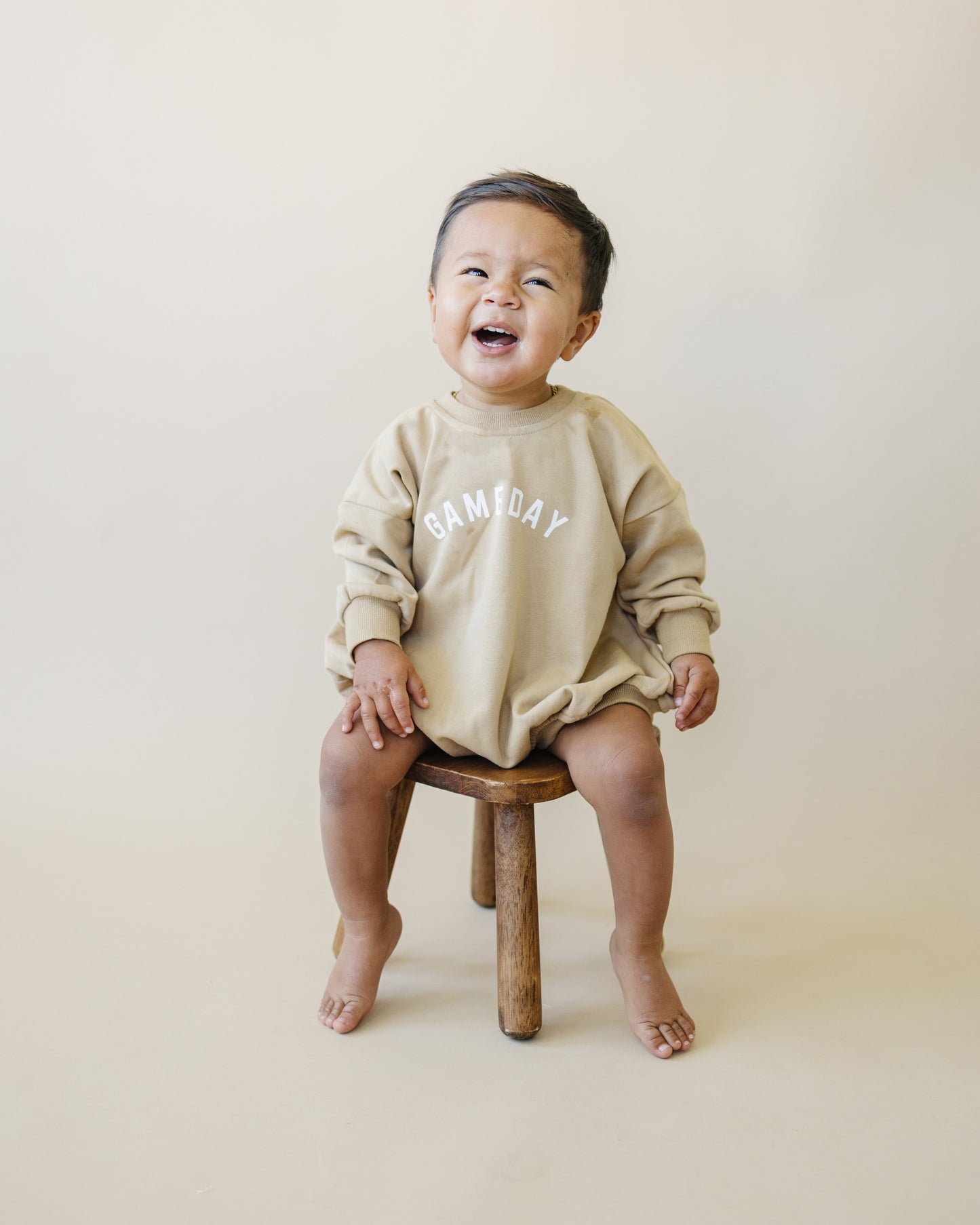 Gameday Sweatshirt Bubble Romper by Little Joy Co., product view 4