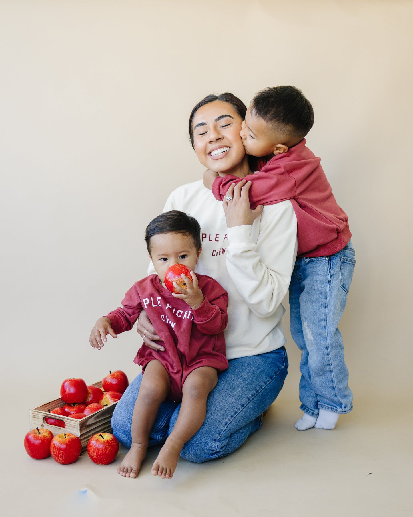 Apple Picking Crew Crewneck Sweatshirt by Little Joy Co., product view 7