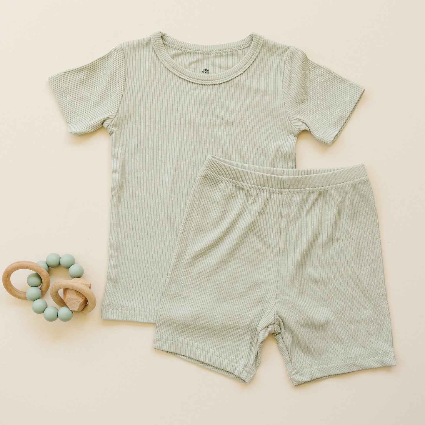 Solid Ribbed Bamboo 2pc Pajamas - more colors by Little Joy Co., product view 8