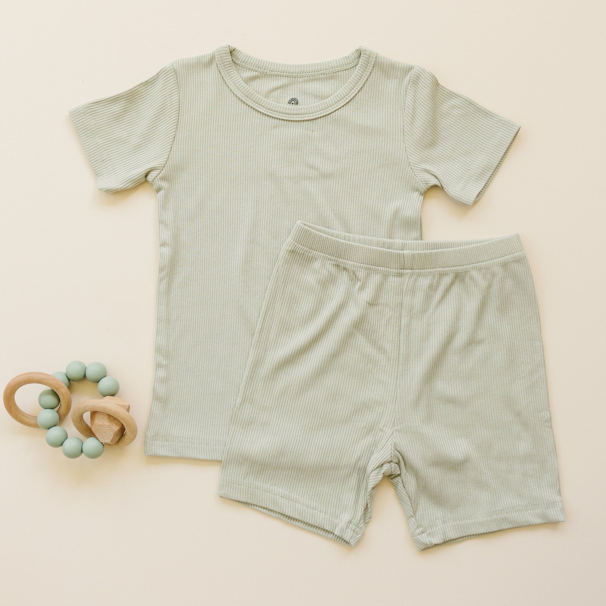Solid Ribbed Bamboo 2pc Pajamas - more colors by Little Joy Co., product view 8