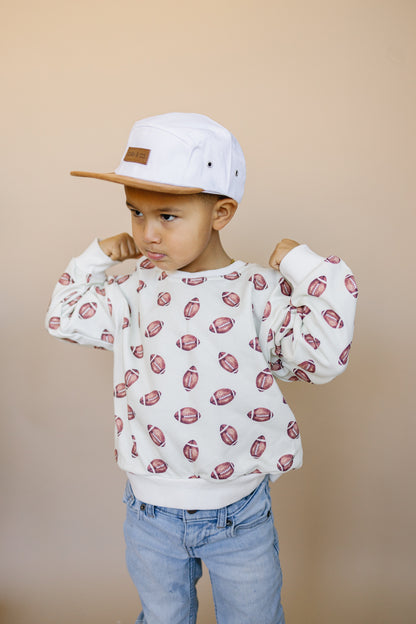 Football Print Crewneck Sweatshirt by Little Joy Co., product view 8
