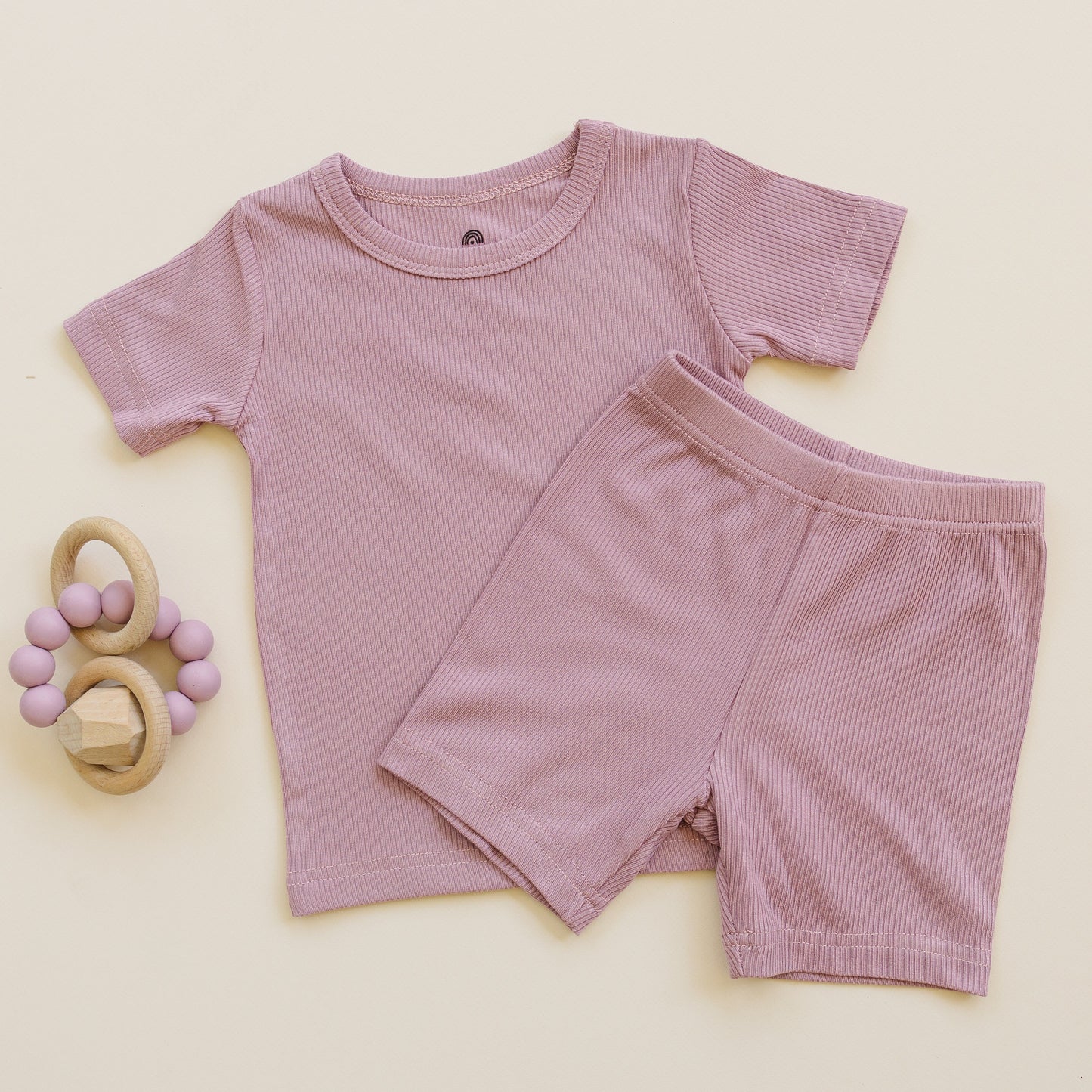 Solid Ribbed Bamboo 2pc Pajamas - more colors by Little Joy Co., product view 5