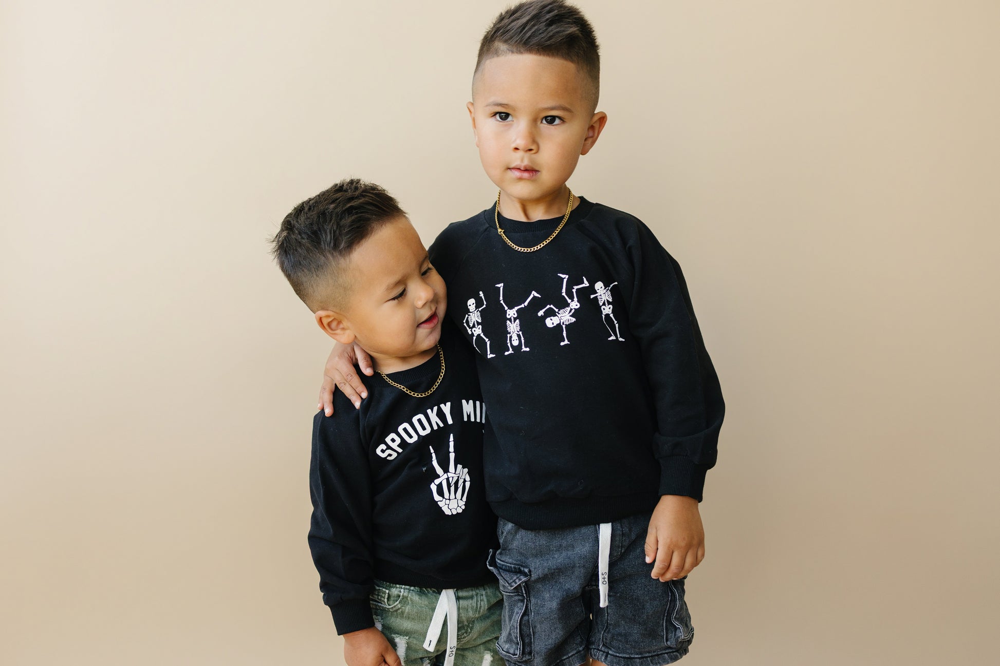Organic Cotton Dancing Skeletons Crewneck Sweatshirt by Little Joy Co., product view 5
