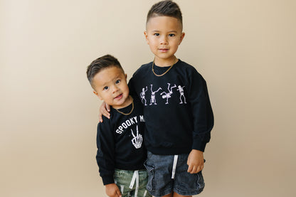 Organic Cotton Dancing Skeletons Crewneck Sweatshirt by Little Joy Co., product view 7