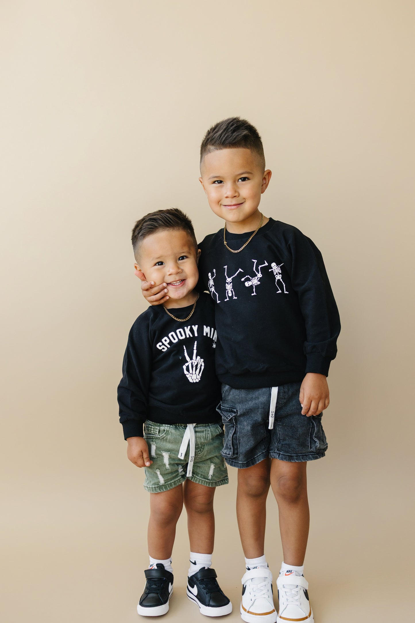 Organic Cotton Dancing Skeletons Crewneck Sweatshirt by Little Joy Co., product view 2
