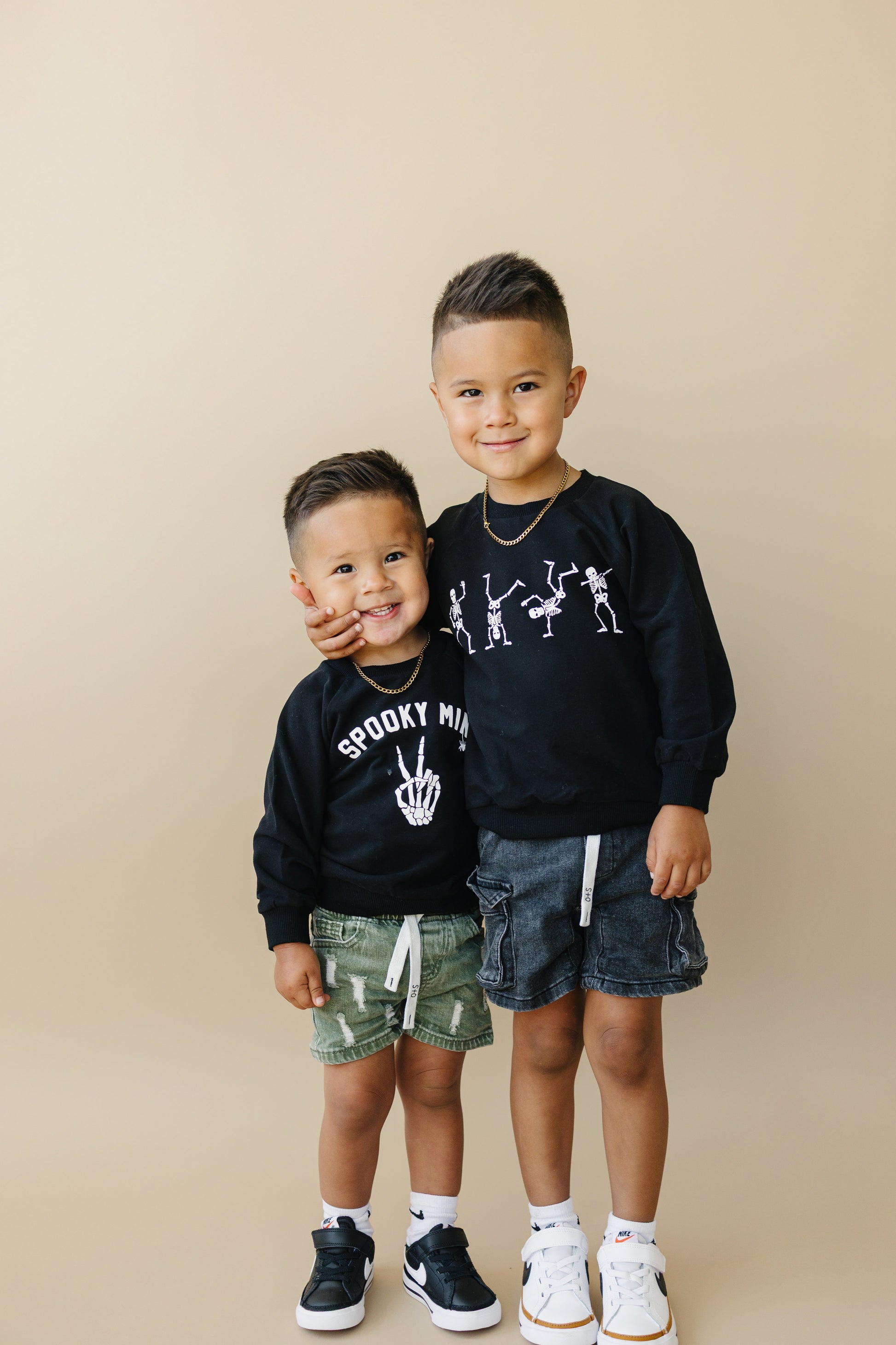 Organic Cotton Dancing Skeletons Crewneck Sweatshirt by Little Joy Co., product view 2