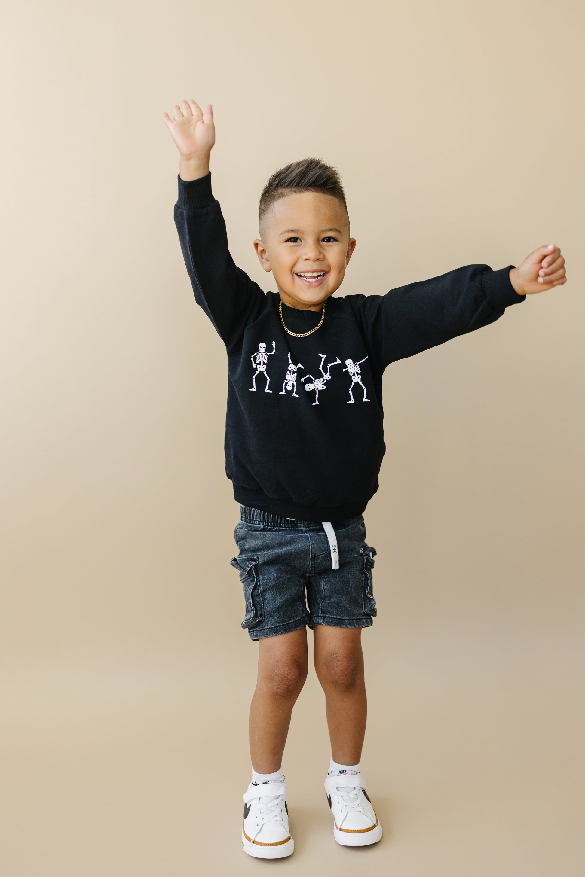 Organic Cotton Dancing Skeletons Crewneck Sweatshirt by Little Joy Co.