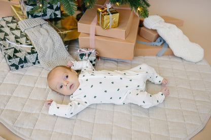Tiny Trees Ribbed Bamboo Zippy Pajamas by Little Joy Co., product view 7
