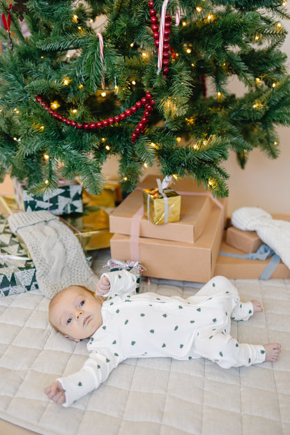 Tiny Trees Ribbed Bamboo Zippy Pajamas by Little Joy Co., product view 6
