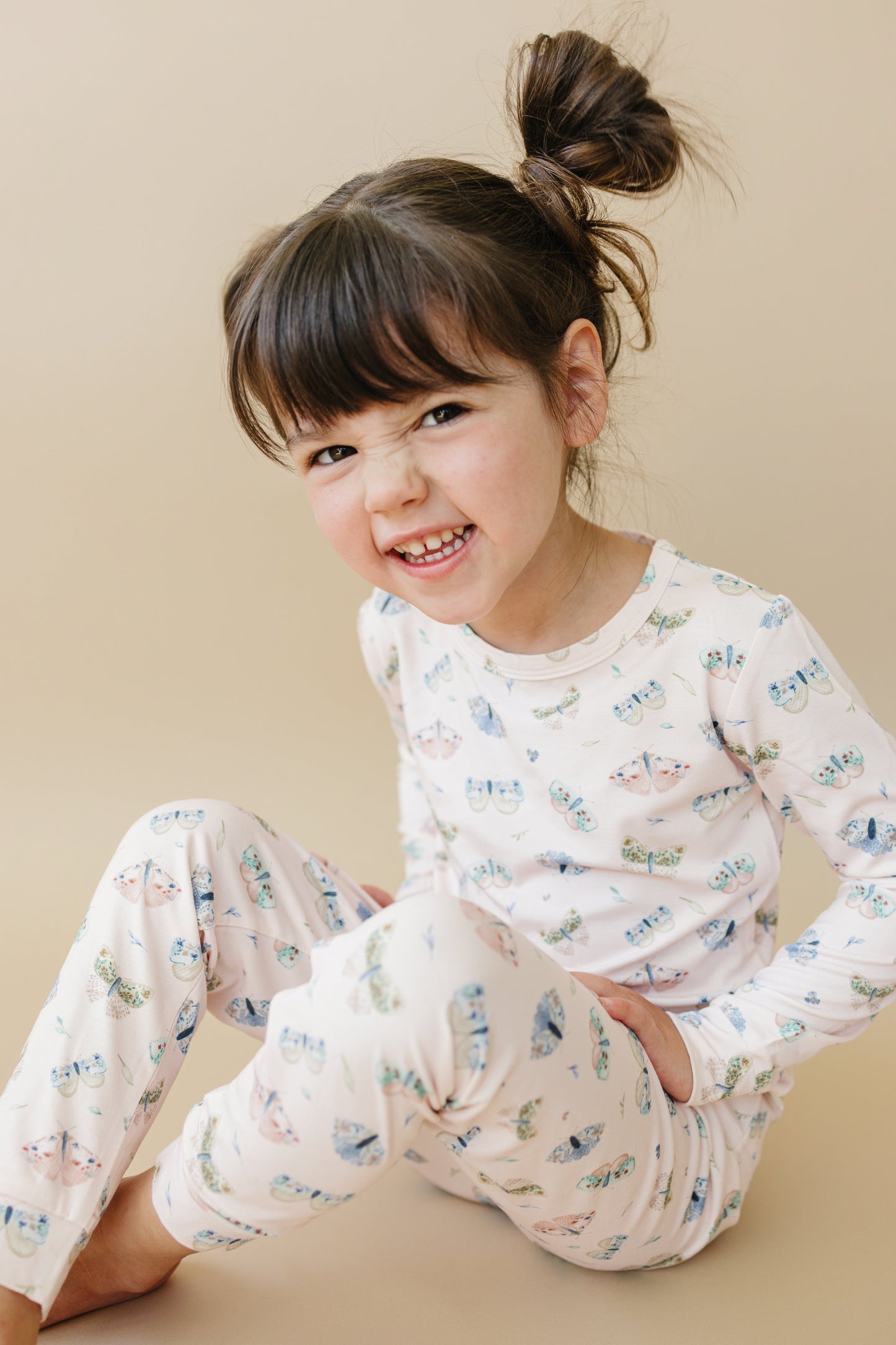 Luna Moths 2pc Bamboo Pajamas by Little Joy Co., product view 3