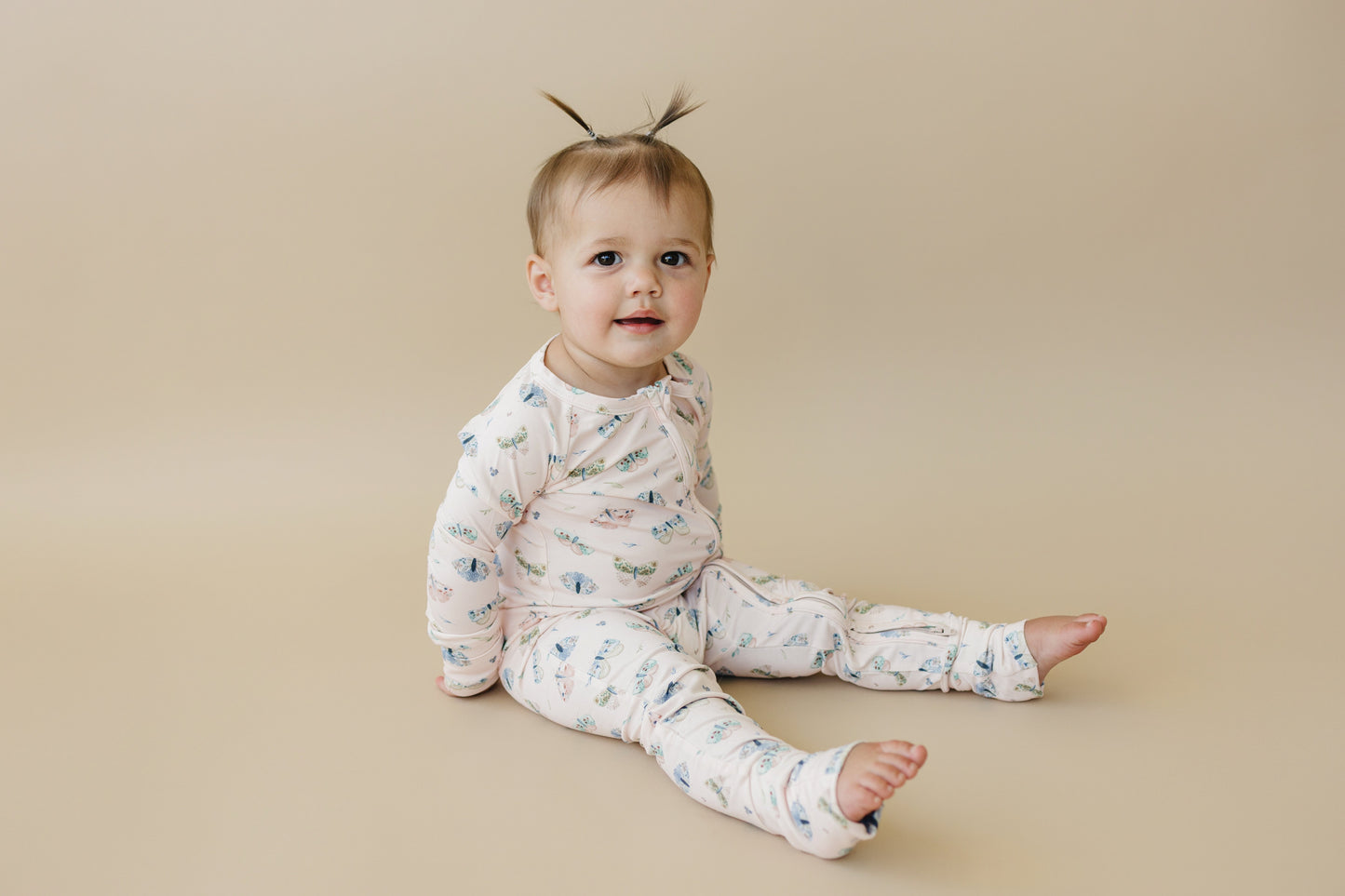 Luna Moths Bamboo Zippy Pajamas by Little Joy Co., product view 10