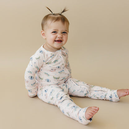 Luna Moths Bamboo Zippy Pajamas by Little Joy Co.