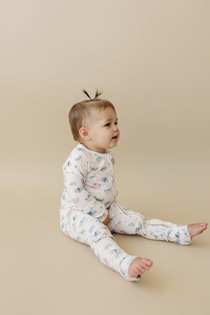 Luna Moths Bamboo Zippy Pajamas by Little Joy Co., product view 4