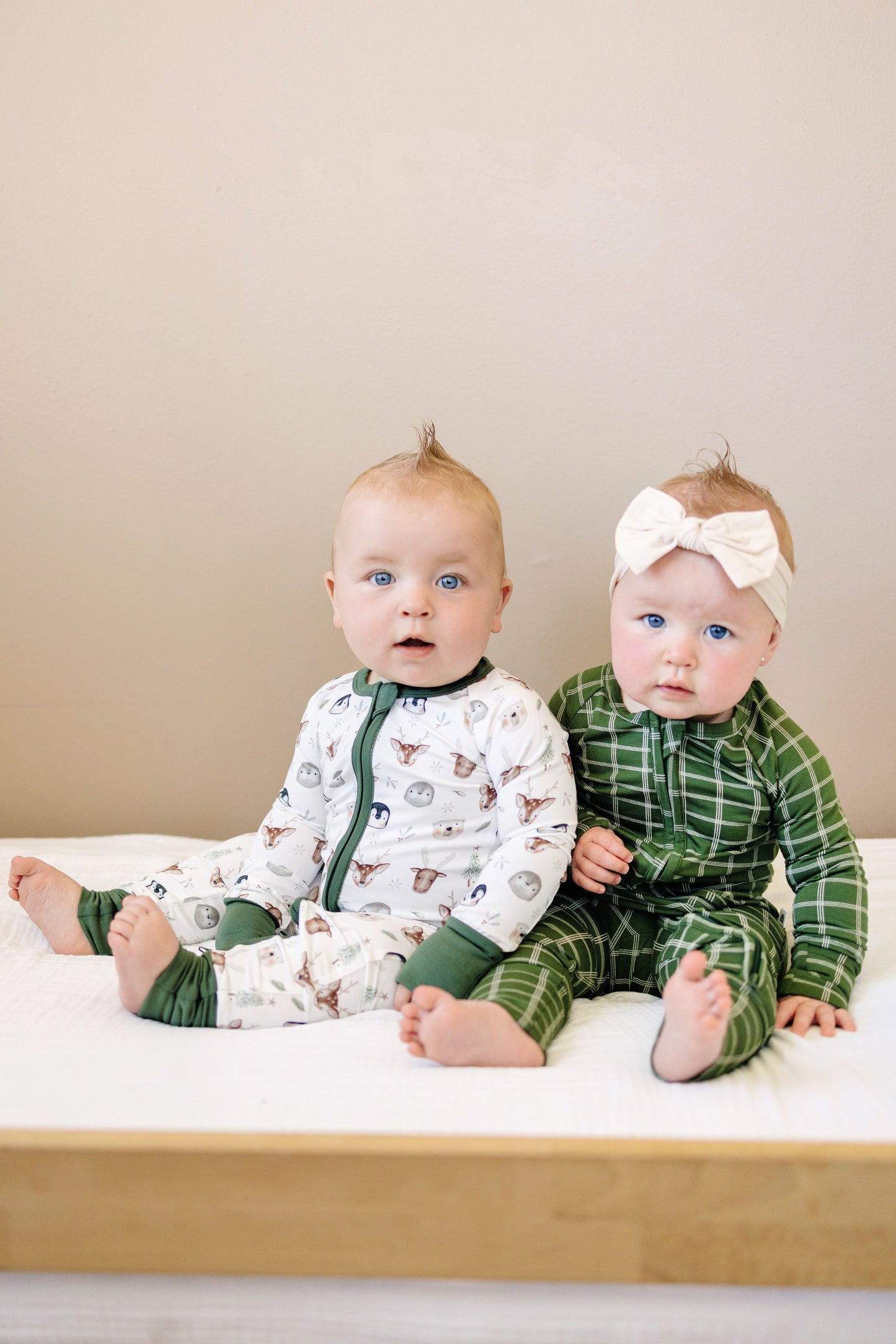 North Pole Pals Bamboo Zippy Romper *0/3m left by Little Joy Co., product view 3