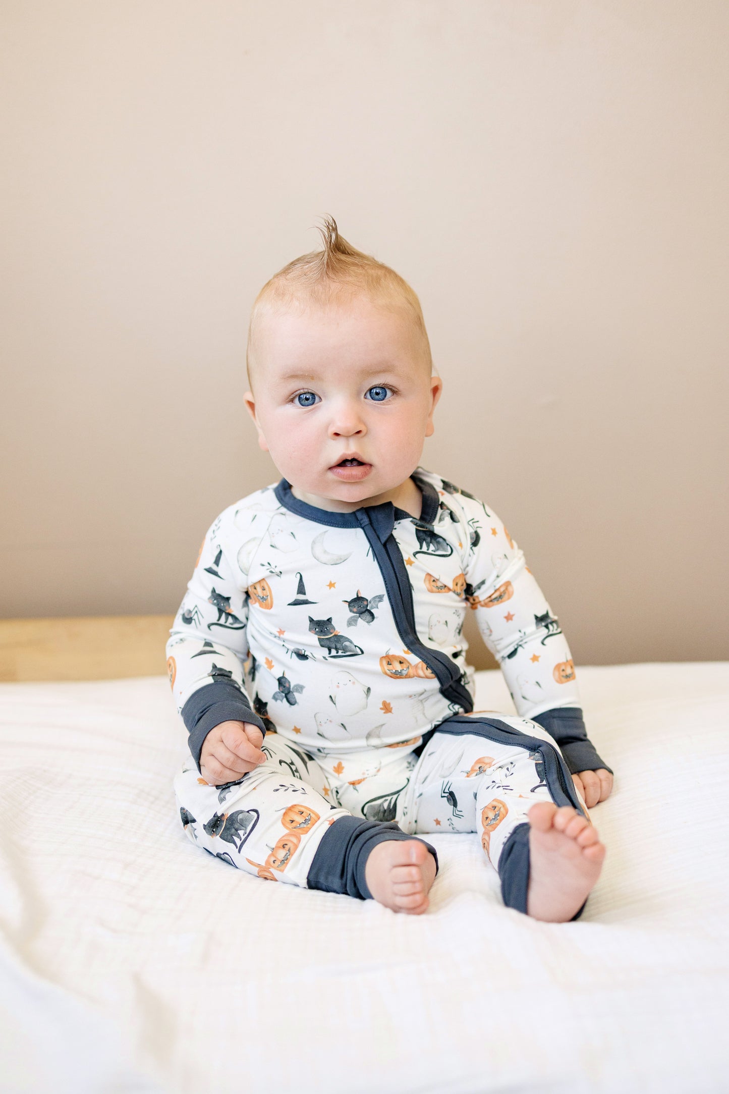 Boo Crew Bamboo Zippy Romper by Little Joy Co., product view 7