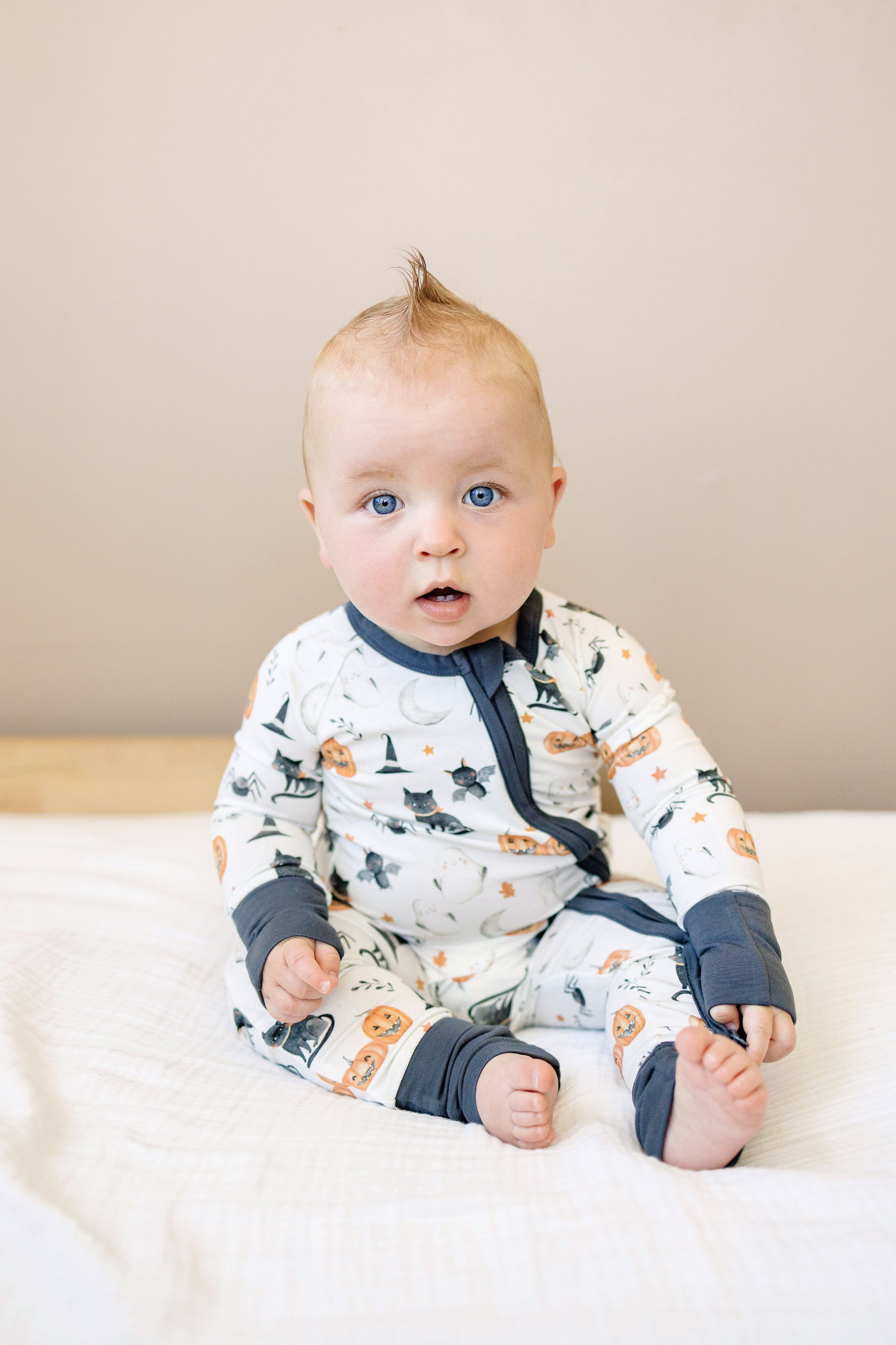 Boo Crew Bamboo Zippy Romper by Little Joy Co., product view 8