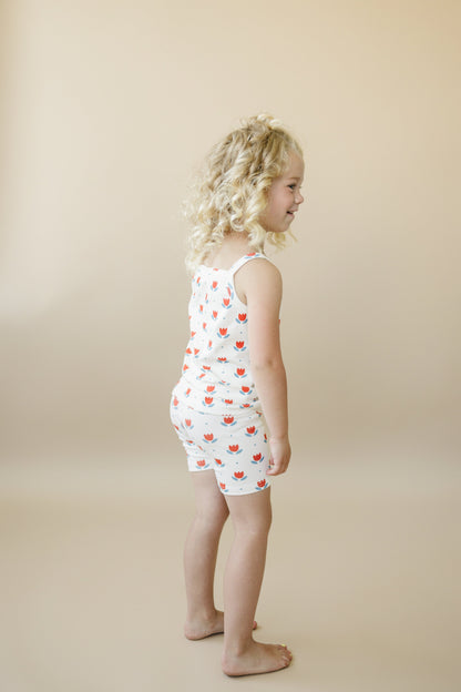 Red White & Blue Tulip Ribbed Bamboo 2pc Tank Set *Sizes 4T-6 left by Little Joy Co., product view 13