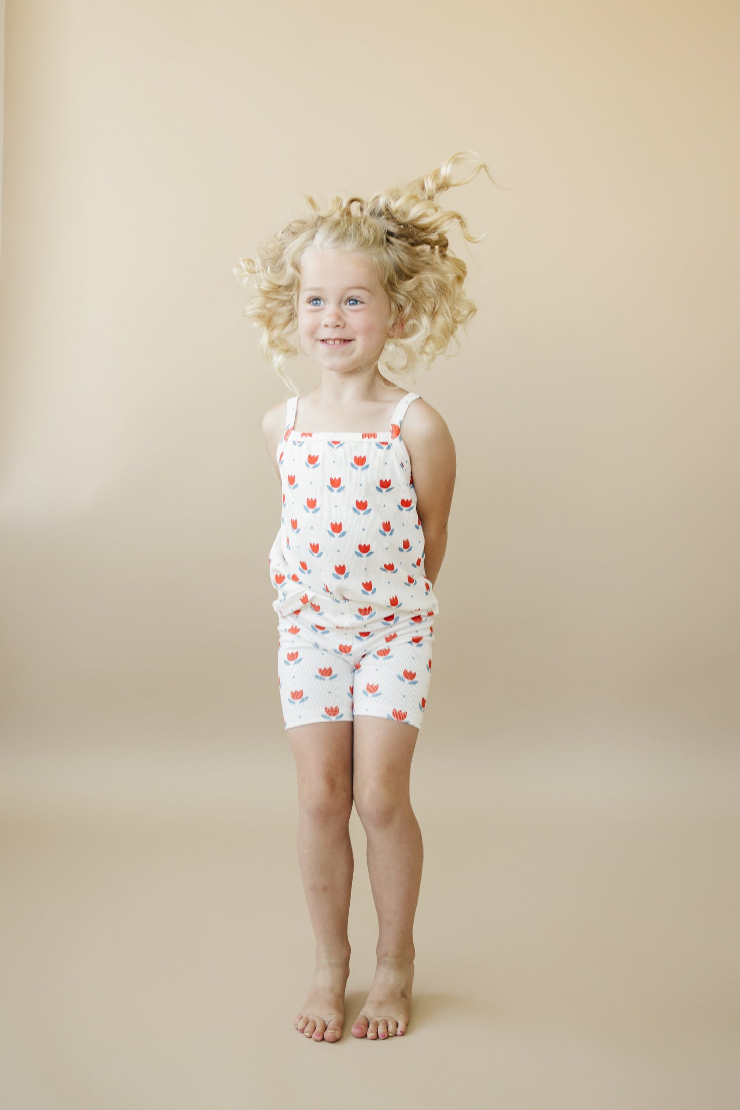 Red White & Blue Tulip Ribbed Bamboo 2pc Tank Set *Sizes 4T-6 left by Little Joy Co., product view 12