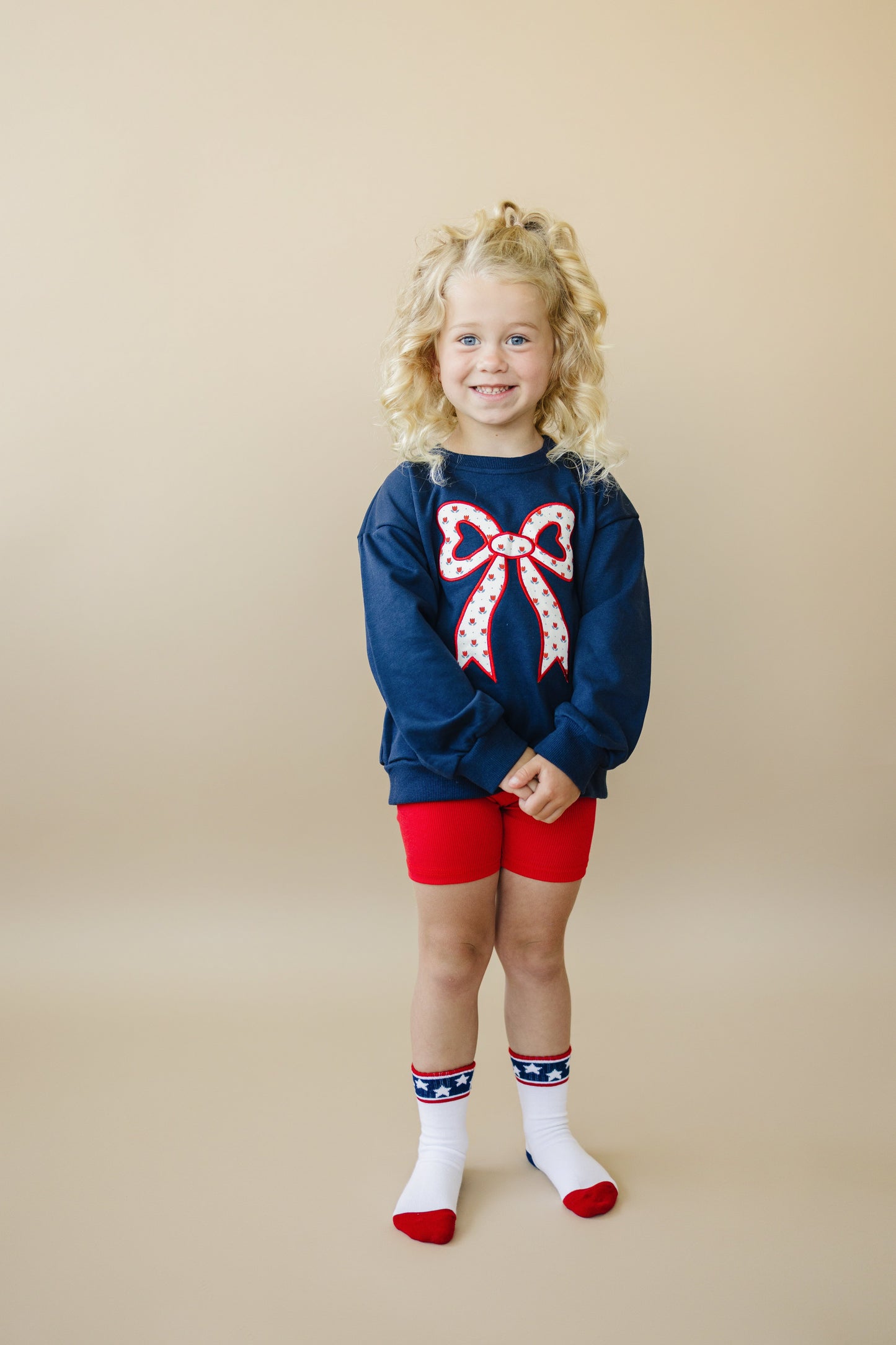 Tulip Bow Applique Crewneck Sweatshirt by Little Joy Co., product view 10