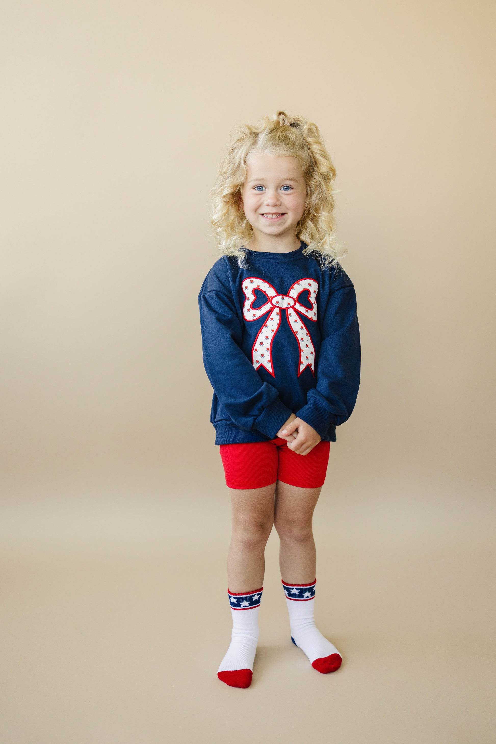 Tulip Bow Applique Crewneck Sweatshirt by Little Joy Co., product view 10