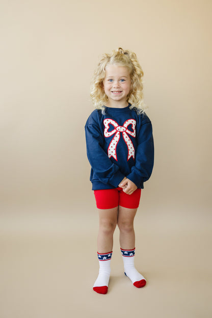 Tulip Bow Applique Crewneck Sweatshirt by Little Joy Co., product view 10