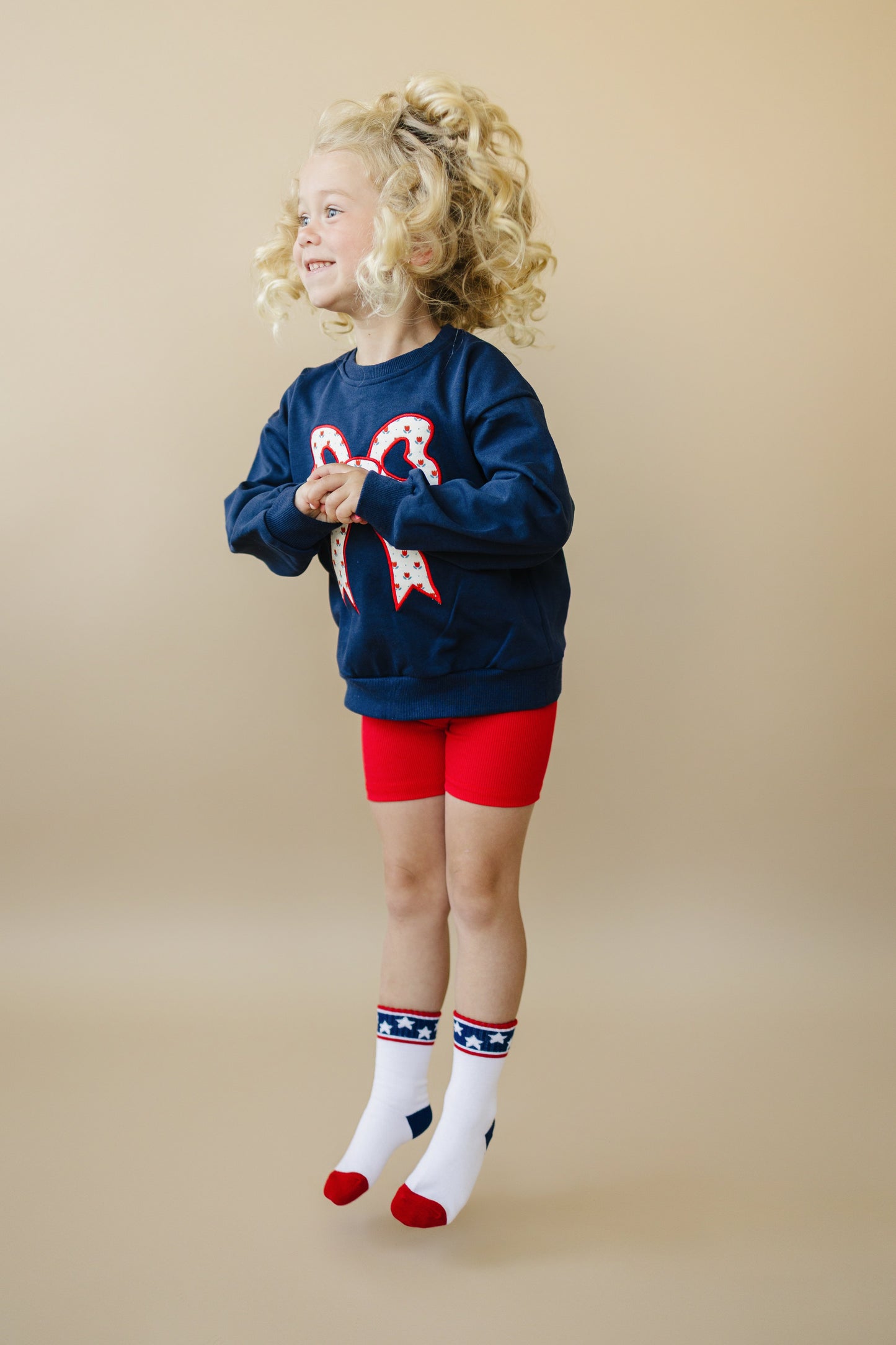 Tulip Bow Applique Crewneck Sweatshirt by Little Joy Co., product view 9