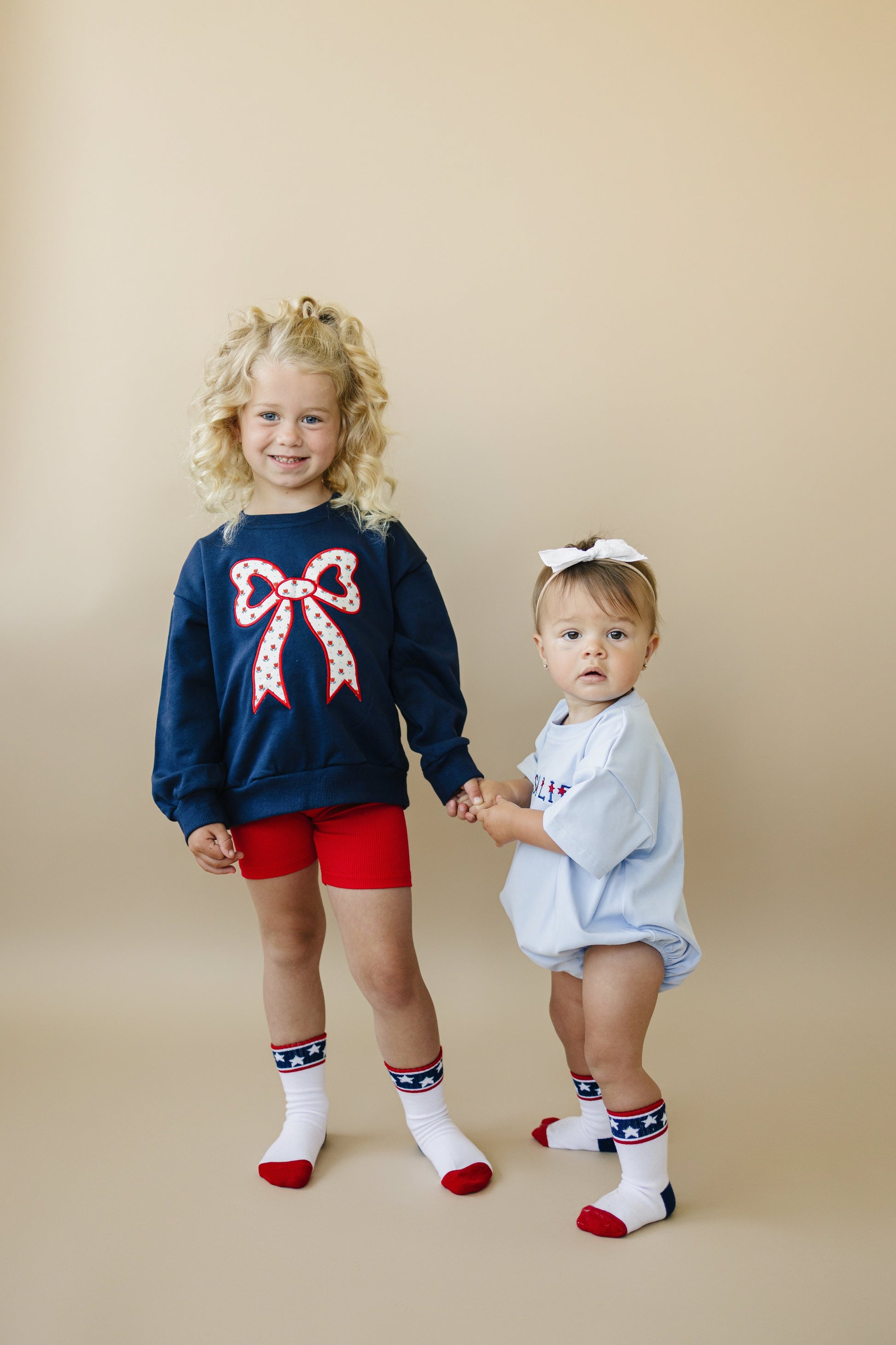 Tulip Bow Applique Crewneck Sweatshirt by Little Joy Co., product view 7