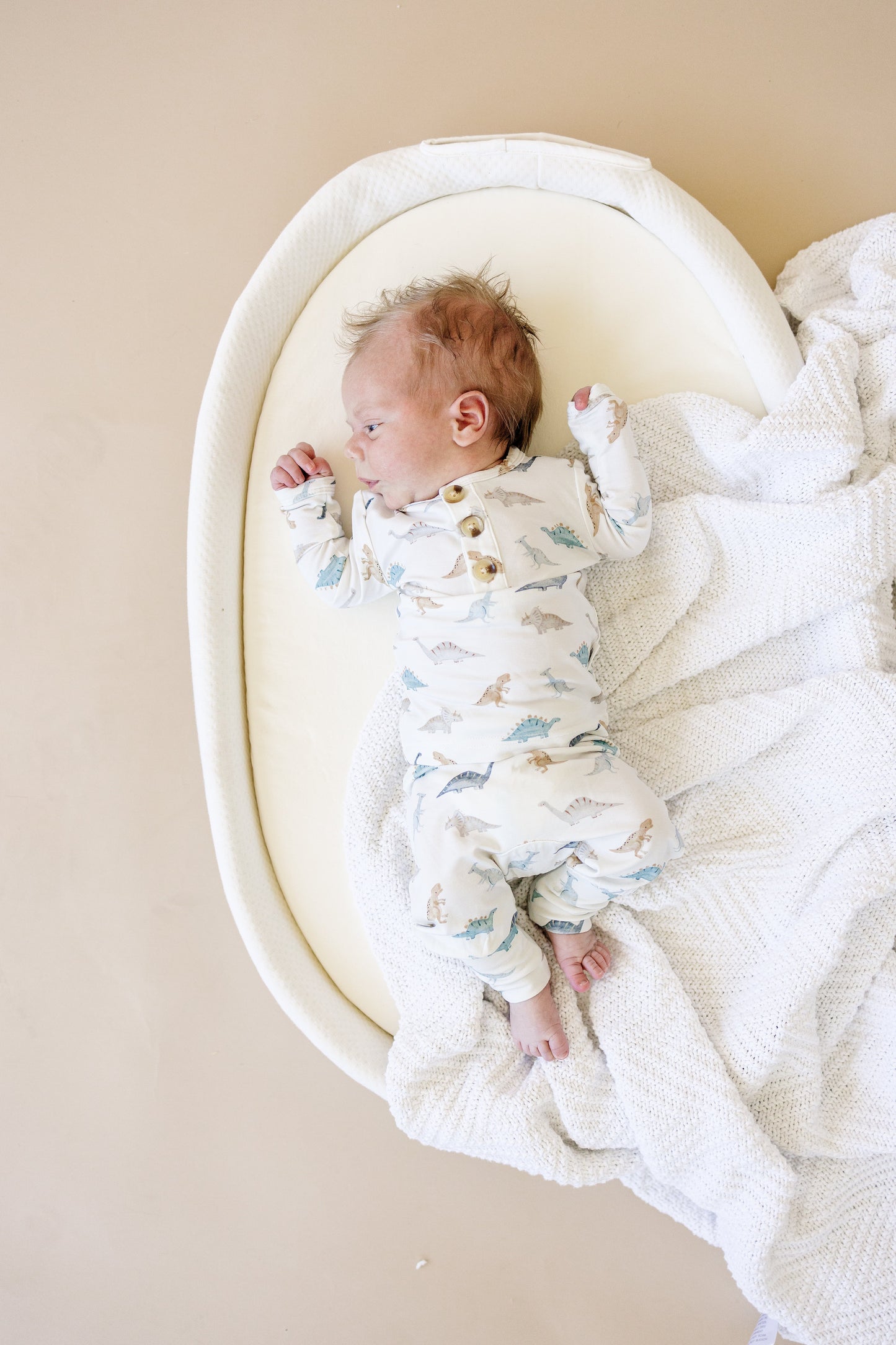 Snugglesaurus 2pc Henley Bamboo Pajamas - Sizes Newborn & Up! by Little Joy Co., product view 8